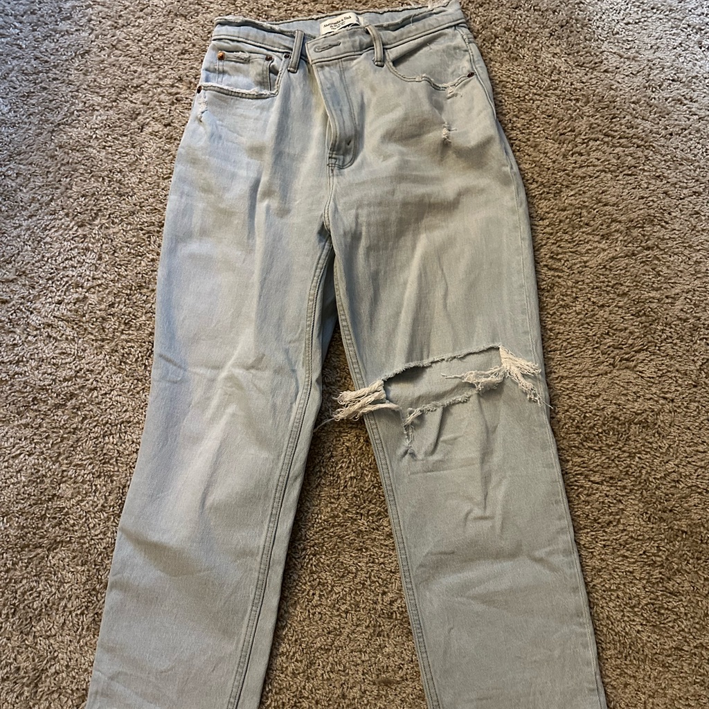 Abercrombie And Fitch Curve Love The 90’s Straight Ultra High Rise Jeans